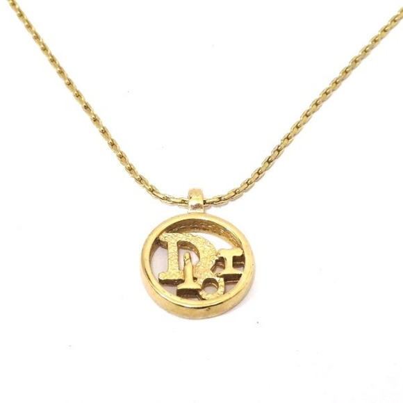 Dior Jewelry - CHRISTIAN DIOR Logo Gold Brand Accessory Necklace Ladies